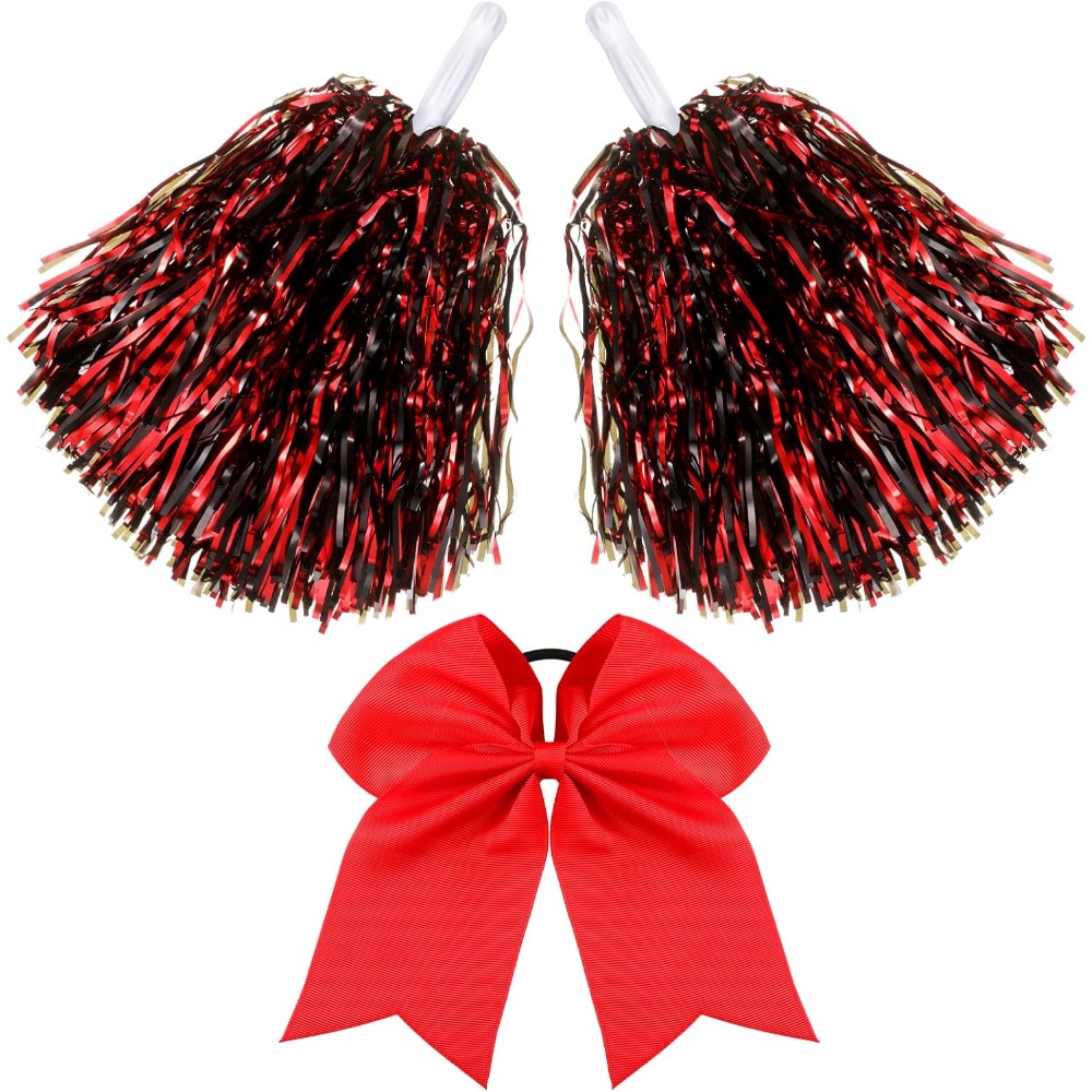 Cheerleading Pom Pom - 3PCS Cheerleading Pom Poms & Hair