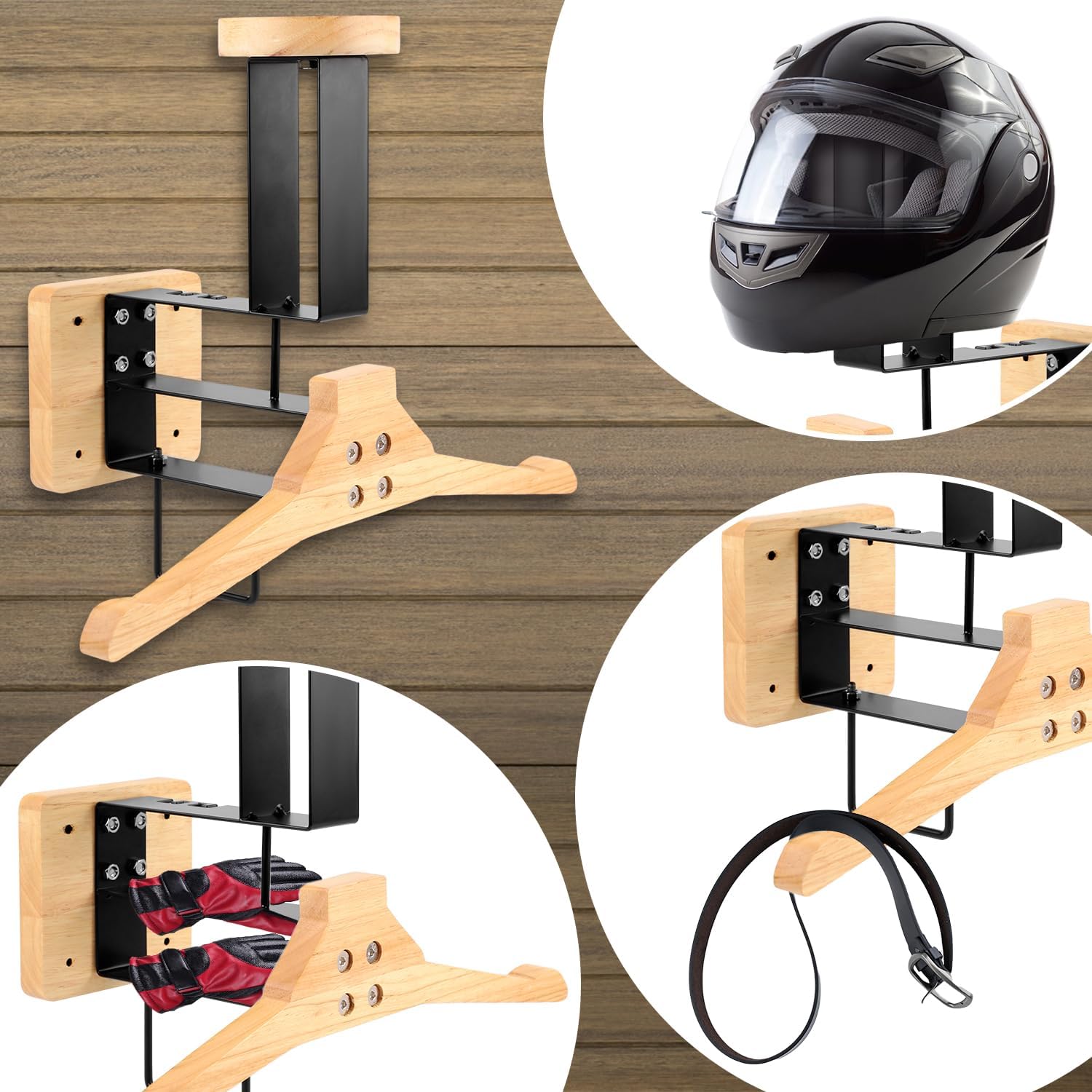 Wood Motorcycle Helmet Holder  - Sports Equipment For Home review and price