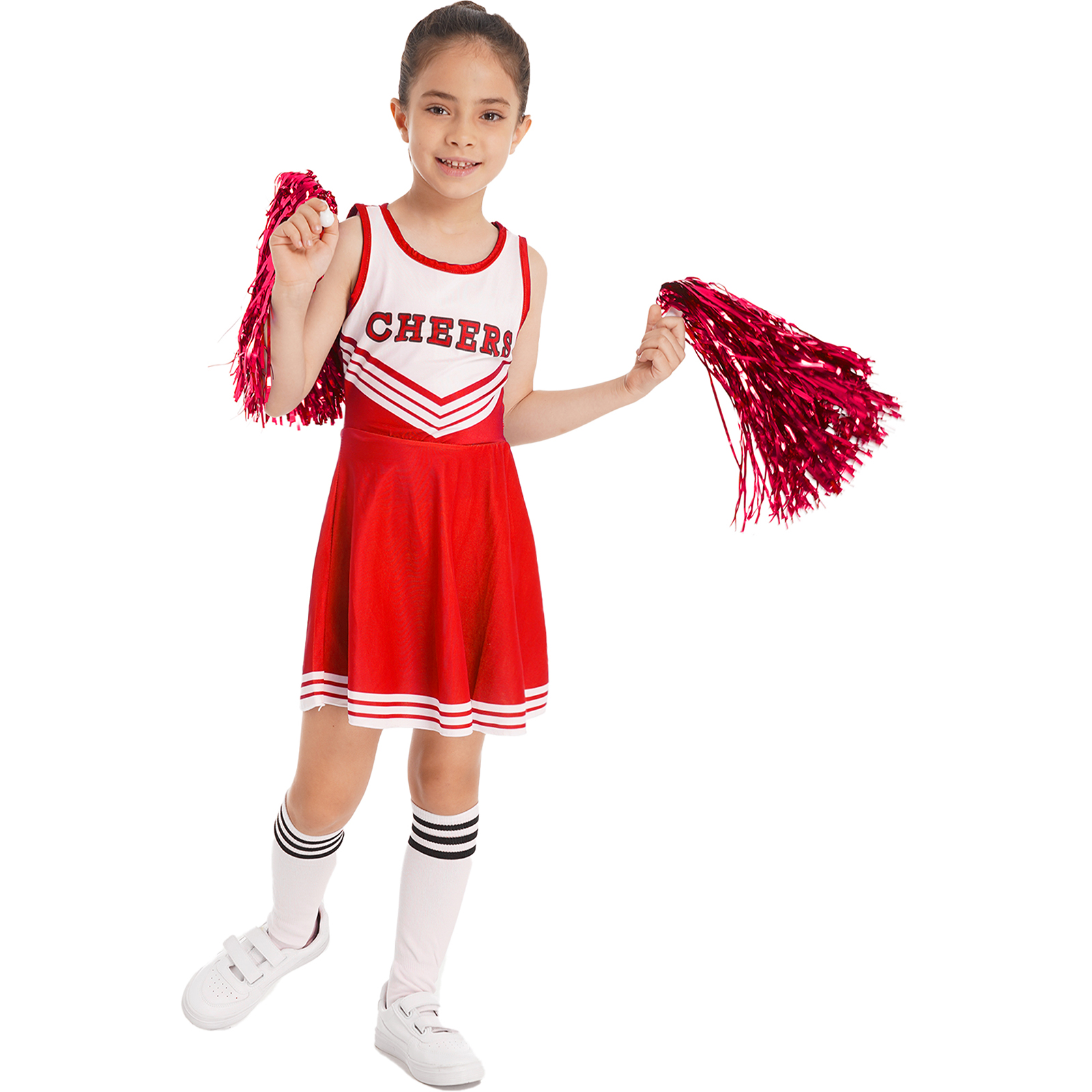 Girls Cheerleader Costume Slee - Cheerleading Pom Pom review and price