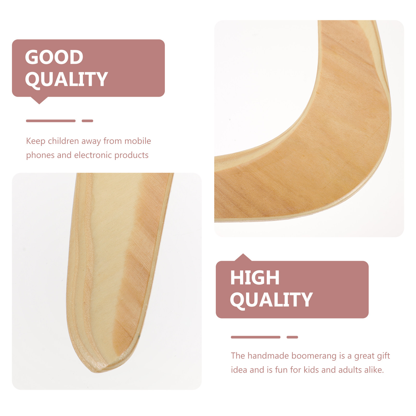 1Pcs Boomerang Wooden Outdoor  - Sports Equipment For Kids review and price