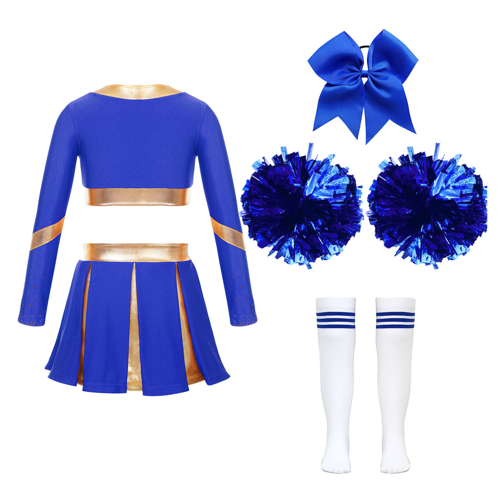 Girls Cheer Leader Costume Out - Cheerleading Pom Pom review and price