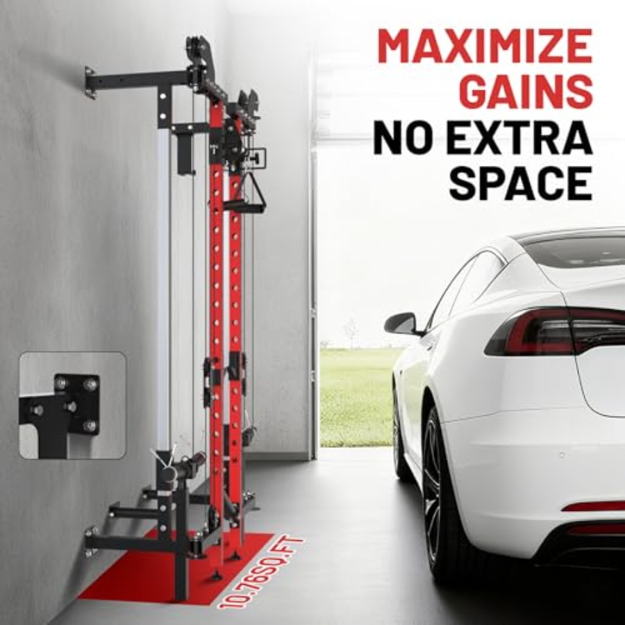 Wall Mounted Folding Squat Rac - Sports Equipment For Home review and price