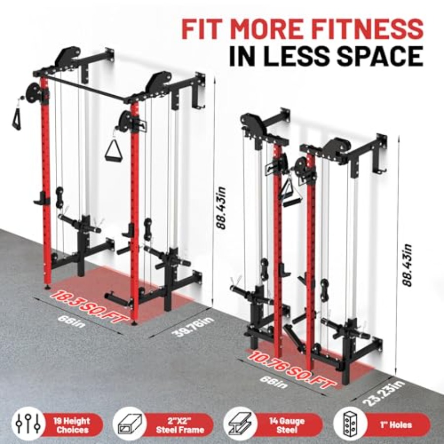 Wall Mounted Folding Squat Rac - Sports Equipment For Home review and price